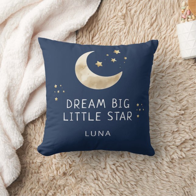 Dream Big Little Star Personalized Celestial Kissen (Decke)