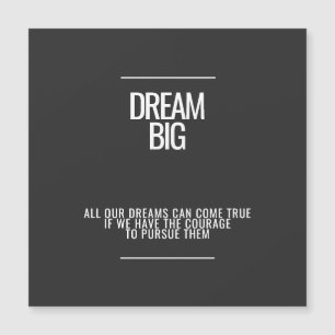Dream Big Magnetic Card Magnetkarte