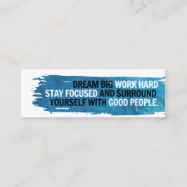 Dream Big Mini Card mit Herzreferenz zurück Visitenkarte