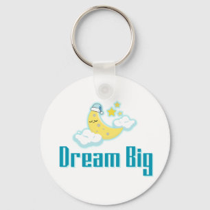 Dream Big - Minimales ästhetisches Moon & Stars De Schlüsselanhänger