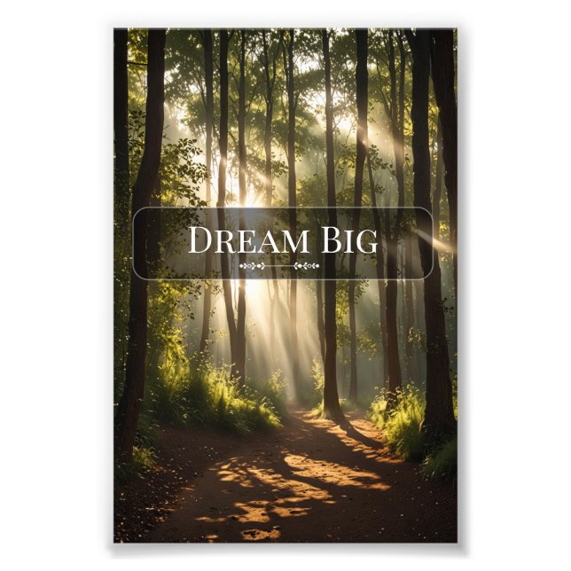 Dream Big - Motivational Wall Art Print Fotodruck (Vorne)