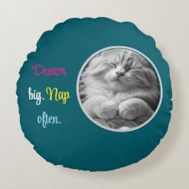 Dream Big. Nap Often round cushion Rundes Kissen