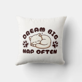 Dream Big Nickerchen Oft - Niedlich Cat Lover Kissen
