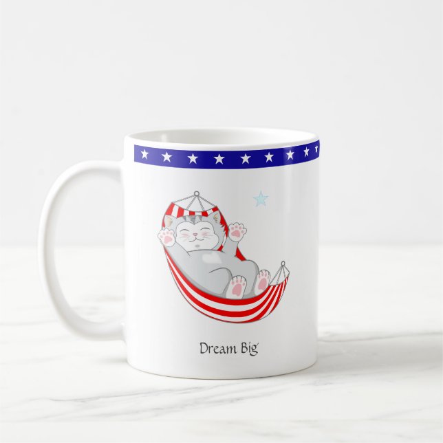 Dream Big Niedlich Kitty Cat Kaffeetasse (Links)