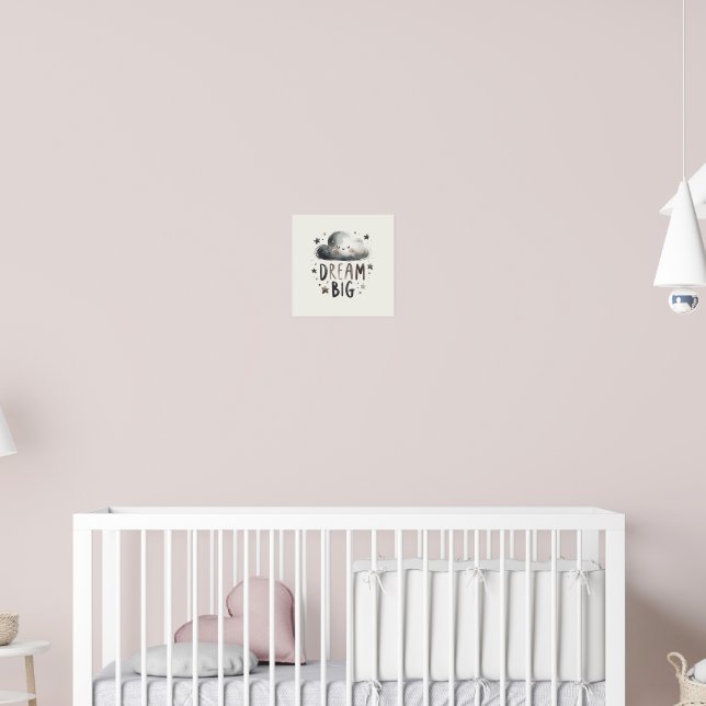 Dream Big - Niedliches Lächeln Cloud Poster für Ki (Kinderzimmer 2)