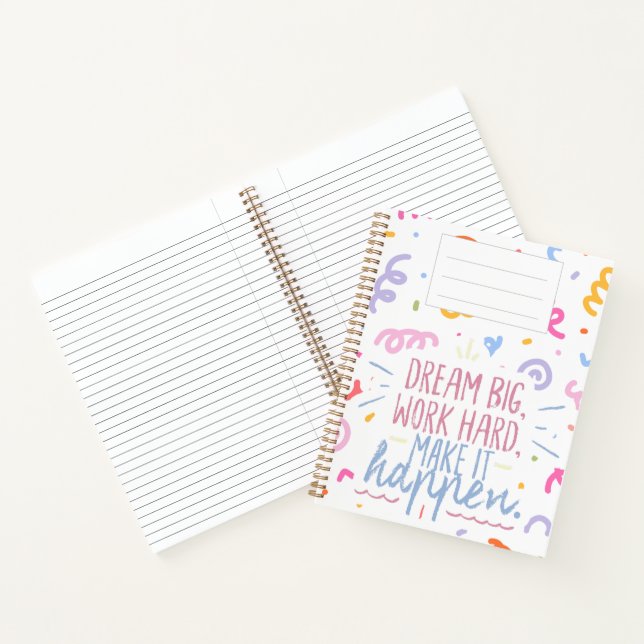 "Dream Big"-Notebook Notizbuch (Innenseite)