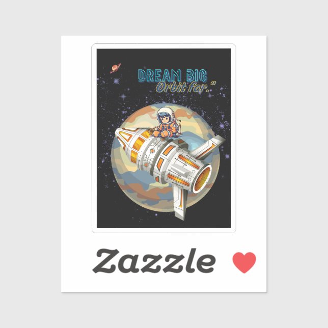 DREAM BIG ORBIT FAR AUFKLEBER (Blatt)