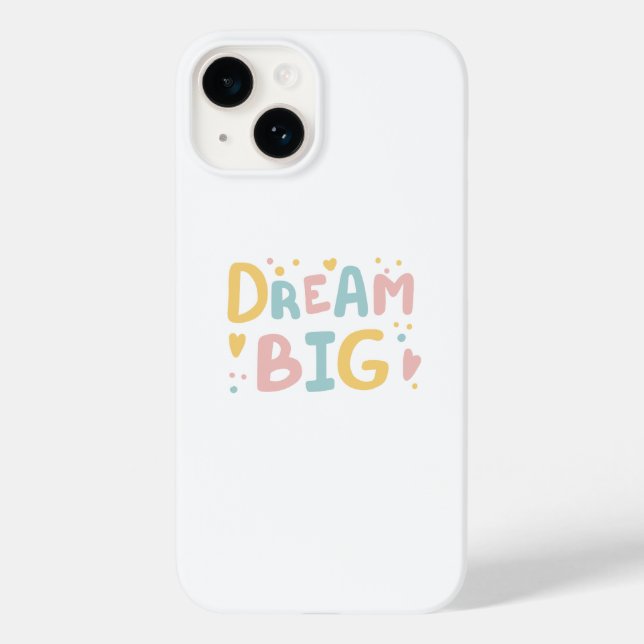 Dream Big Pastel Hearts Case-Mate iPhone Hülle (Rückseite)