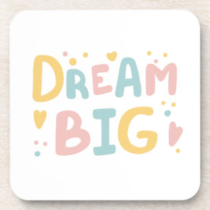 Dream Big Pastel Hearts Getränkeuntersetzer