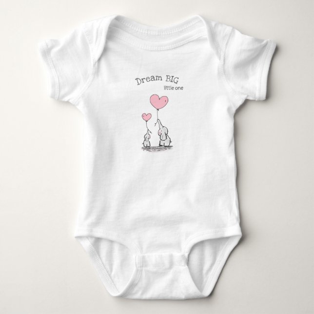 Dream Big Personalisiert Baby Bodysuit Strampler (Vorderseite)