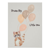 "Dream Big" Personalisiert Raccoon Holloons