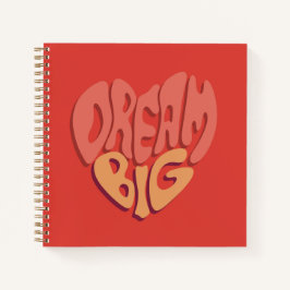Dream Big: Red Heart Powerful Slogan Notizbuch