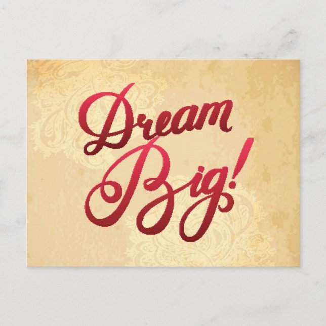 Dream Big Red Postkarte (Vorderseite)