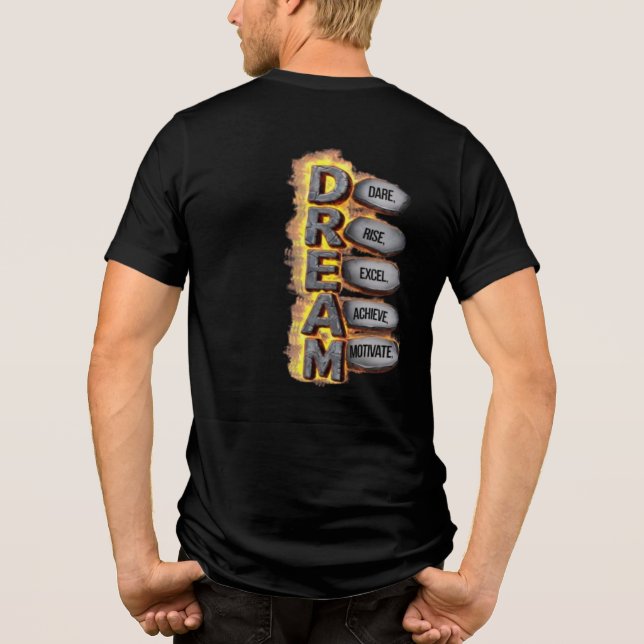 "Dream Big, Sleep Deeper" - Surreal Dreamscape T-S Tri-Blend Shirt (Rückseite)