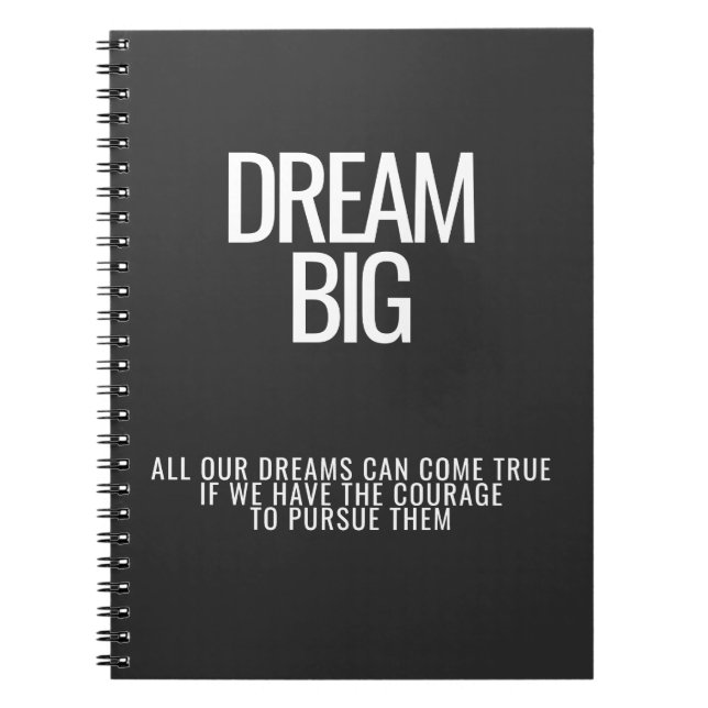 Dream Big Spiral Notebook Notizblock (Vorderseite)