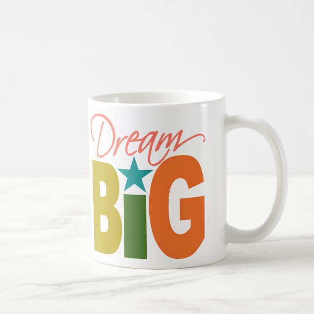 Dream BIG Tasse - wählen Sie Stil & Farbe (Rechts)