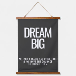 Dream Big Wood Topped Tapestory Wandteppich Mit Holzrahmen