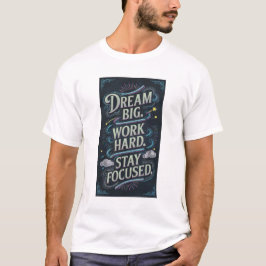 Dream Big Work harte Bleibe Konzentrierte Royal Lu T-Shirt