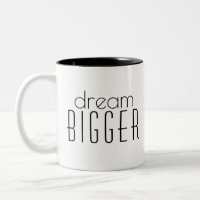 Dream Bigger Motivierend Goals Moderne Schrift