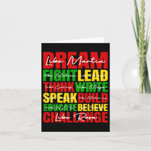 Dream Black History Month Juneteenth Afroamerikane Karte