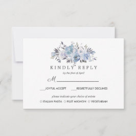 Dream Blue | Floral Wedding RSVP MEAL Option