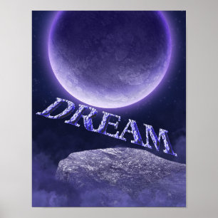 Dream Blue Moon Fantasy Inspiration Poster