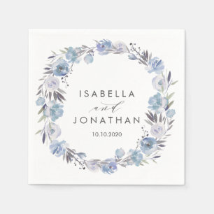 Dream Blue Rustikale Hochzeit Personalisiert Serviette