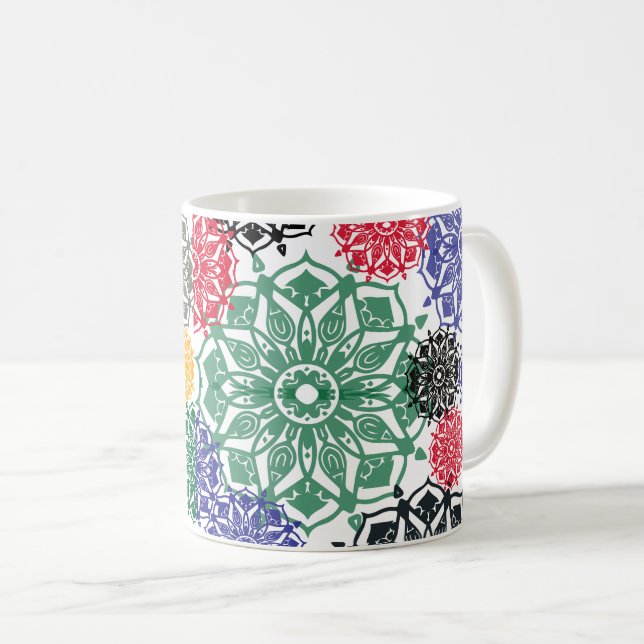 Dream Blume Art Pattern Kaffeetasse (VorderseiteRechts)