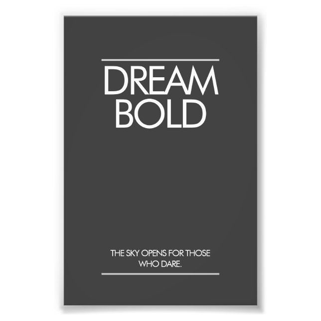 "Dream Bold” Minimalist Office Poster (Vorne)