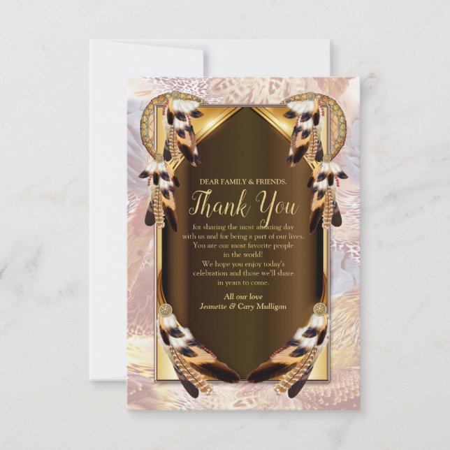 Dream Catcher Danke-Card RSVP Karte (Vorderseite)