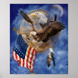 Dream Catcher - Freedom Eagle Art Poster/Print Poster