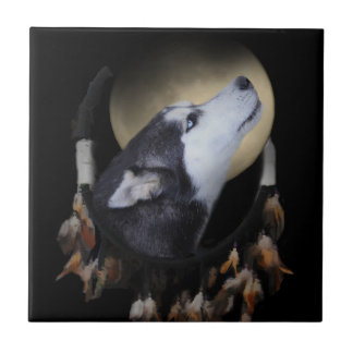 Dream Catcher Husky Art Tile Fliese