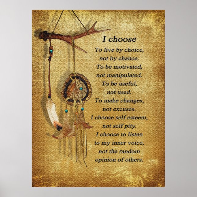 Dream-Catcher, "I select" motivierend Poster (Vorne)