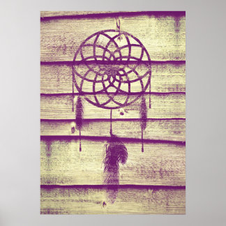 Dream Catcher Lila Wood Poster