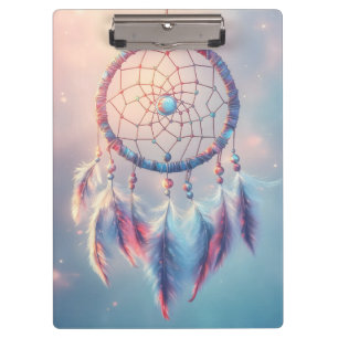 Dream Catcher mit weichen Federn und Perlen Klemmbrett