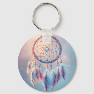 Dream Catcher mit weichen Federn und Perlen Schlüsselanhänger
