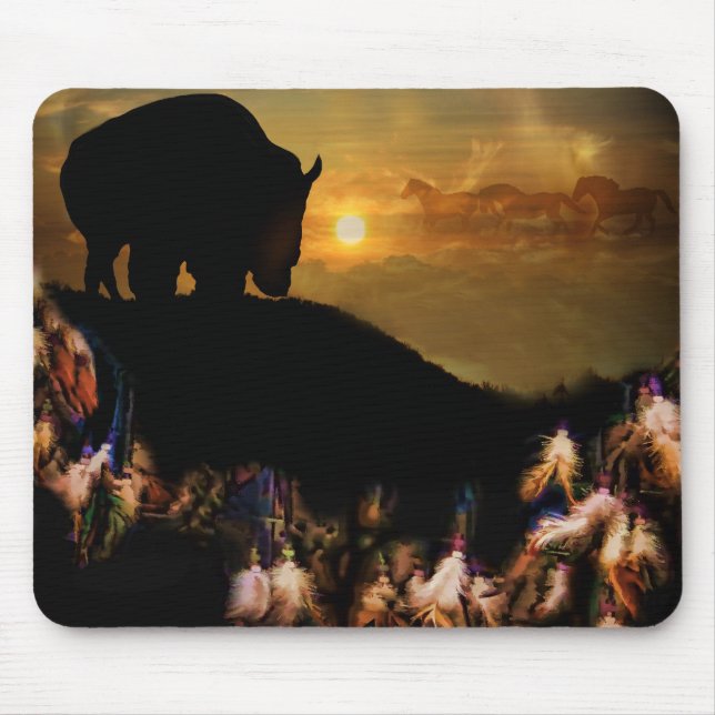 Dream Catcher Native American Animal Spirit Guide Mousepad (Vorne)
