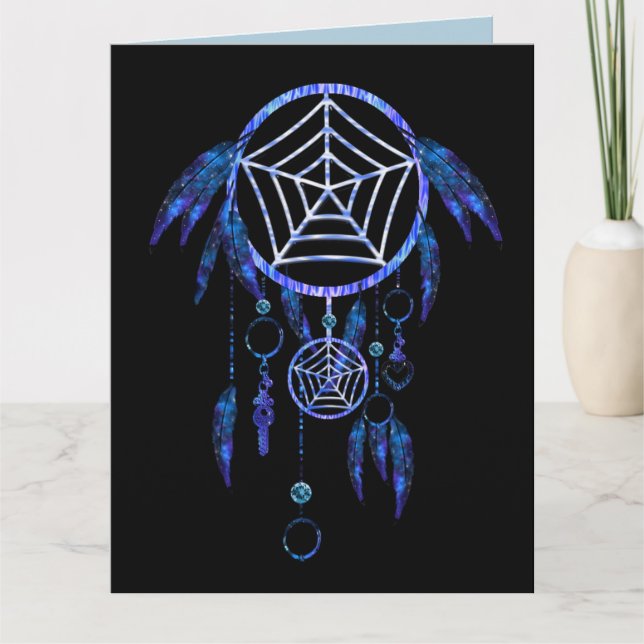 DREAM CATCHER NATIVE AMERICAN BIRTHDAY CARD KARTE (Vorderseite)