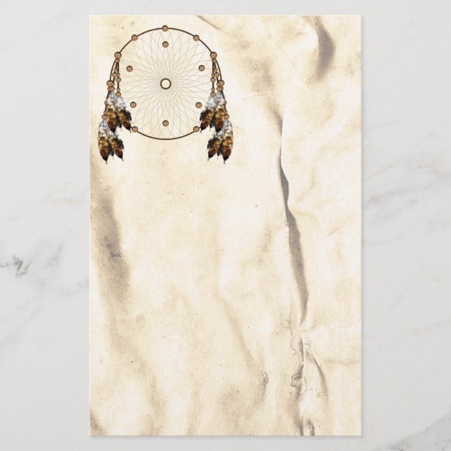 Dream Catcher Native American Stationery Briefpapier (Vorderseite)