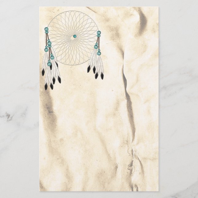 Dream Catcher Native American Stationery Briefpapier (Vorderseite)