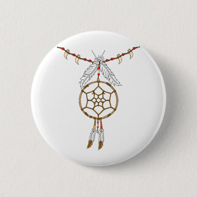 Dream Catcher Necklace Button (Vorderseite)