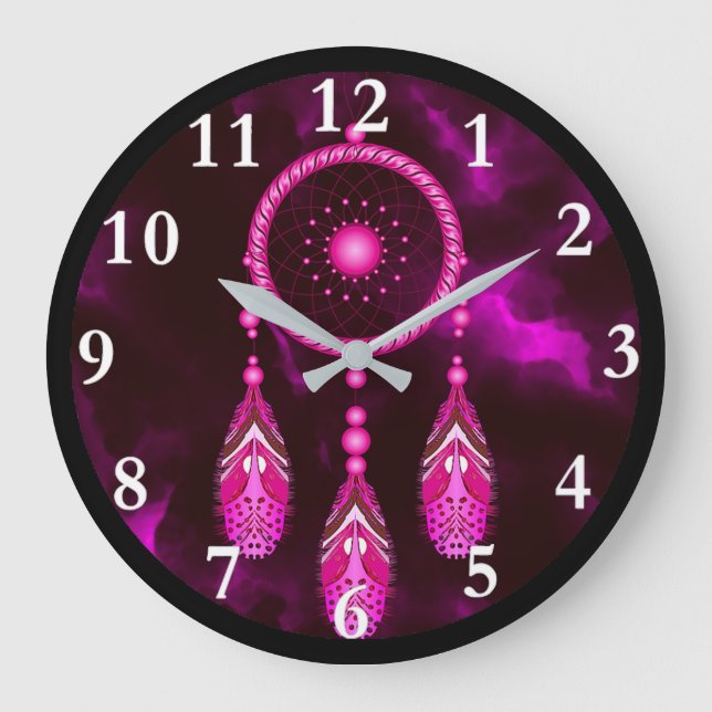 Dream Catcher Round Wall Uhr (Vorderseite)