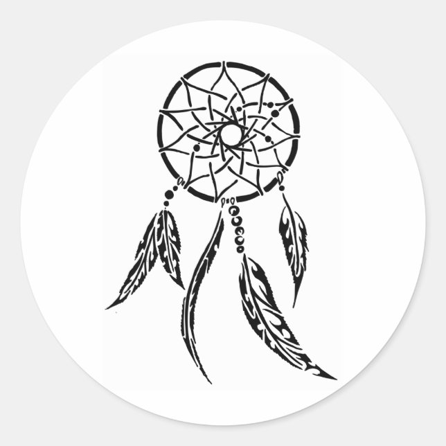 Dream Catcher Runder Aufkleber (Vorderseite)