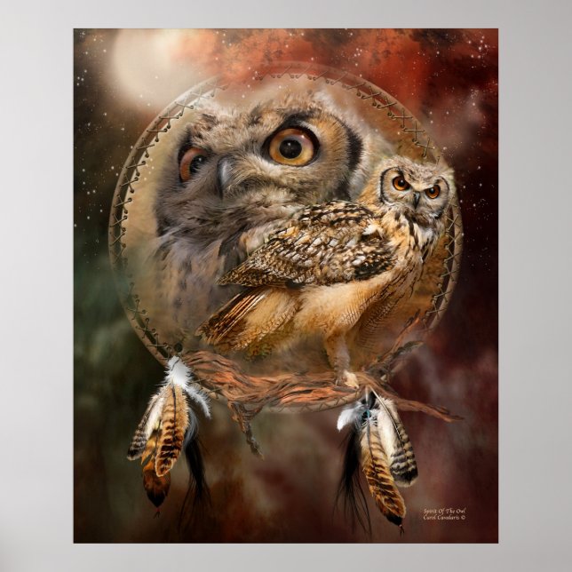 Dream Catcher Serie Geist des Owl Poster (Vorne)