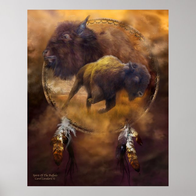 Dream Catcher Series-Spirit of the Brown Buffalo Poster (Vorne)