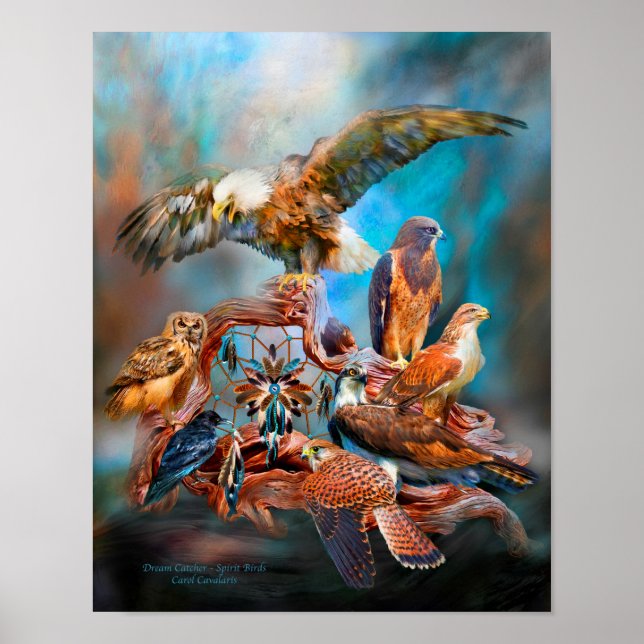 Dream Catcher_Spirit Birds Art Poster/Print Poster (Vorne)