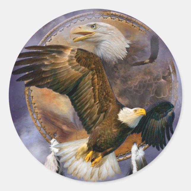 Dream Catcher - Spirit Eagles Art Stickers (Vorderseite)