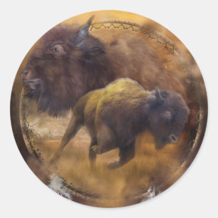 Dream Catcher-Spirit of the Brown Buffalo Sticker