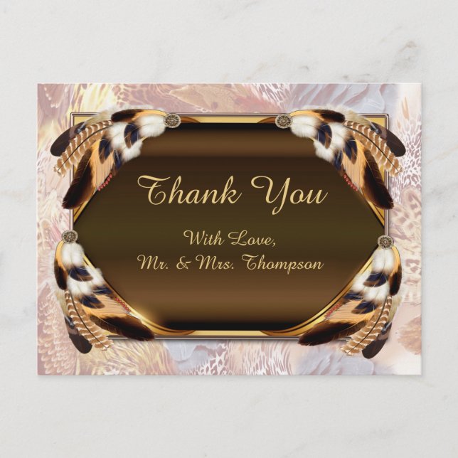 Dream Catcher Vielen Dank Ankündigungspostkarte (Vorderseite)