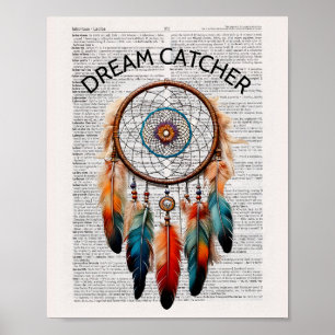 Dream Catcher - Wörterbuchseite Kunstwerk Poster
